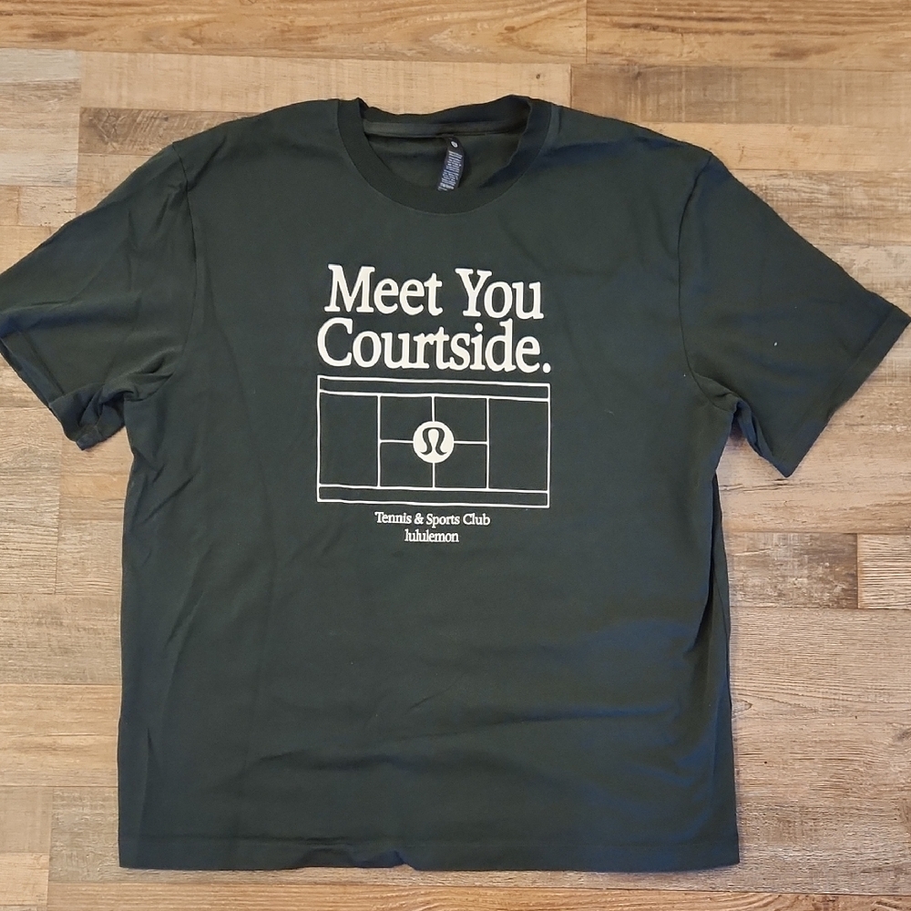 lululemon athletica Men's Forest Green 'Meet You Courtside' Graphic Tee
